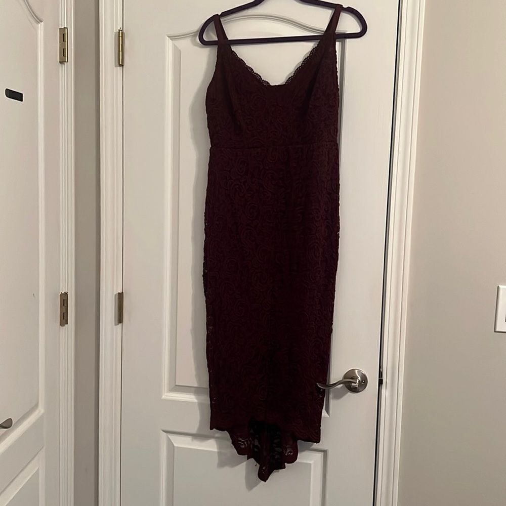 NWT Burgundy Lace Bodycon Dress